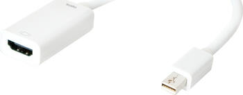 LogiLink Mini DisplayPort 1.2  > DVI, Stecker/Buchse Adapterkabel, aktiv, weiß