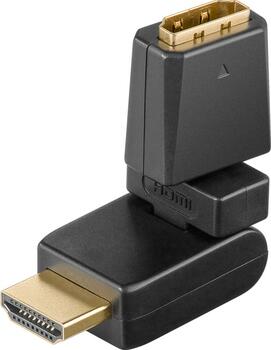 HDMI-Adapter A-Buchse &gt; A-Stecker 360&deg; frei abwinkelbar 