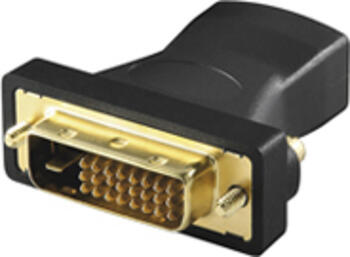 HDMI/ DVI-D 19-pol. HDMI-Buchse>DVI-D (24+1) Stecker gold
