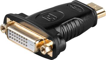 HDMI/ DVI-D HDMI-Stecker>DVI-D (24+1) Buchse gold