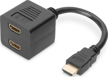 Digitus HDMI Y-Verteilerkabel, Typ A -2xTyp A St/Bu, 0.2m