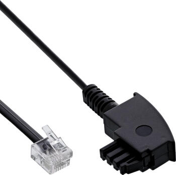3m TAE-F Kabel für DSL Splitter, TAE-F Stecker an Western
