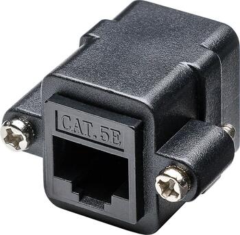 Modularkupplung/Verbinder mit Montageflansch, RJ45, CAT 5e
