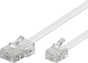 10.0m goobay Modularanschlusskabel, RJ45 Stecker > RJ11/RJ14