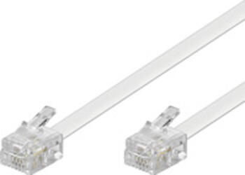 3m goobay Modularanschlusskabel, RJ11/RJ14 Stecker >