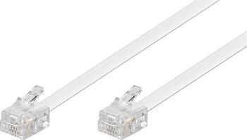 10m goobay Modularanschlusskabel, RJ11/RJ14 Stecker >