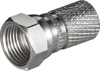 Goobay 51865 Drahtverbinder Aufdreh-F-Stecker 7&comma;3 mm&comma; 20mm lang