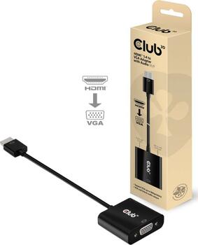 0,5m Club3D HDMI zu VGA (D-Sub), stecker/ buchse