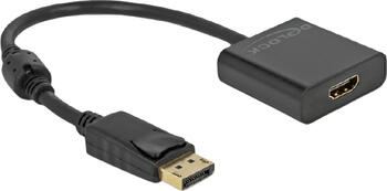 Adapter DisplayPort 1.2 Stecker zu HDMI Buchse 4K Aktiv s schwarz
