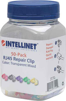 Intellinet 50er-Pack RJ45-Reparaturclips, zur Reparatur