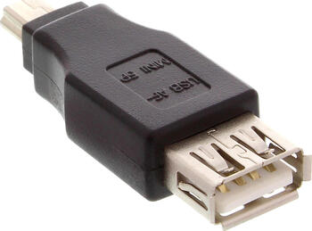 InLine USB 2.0 Adapter, Stecker A auf Mini-5pol Buchse 