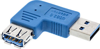 USB-Adapter - USB 3.0 Stecker A auf Buchse A links gewinkelt