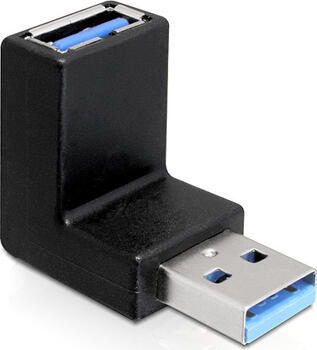 Delock Adapter USB 3.0 Stecker-Buchse gewinkelt 90° vertikal 