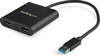 StarTech USB-A 3.0/2x HDMI Adapter, schwarz 