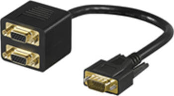 VGA Adapterkabel Stecker (15-polig) > 2x VGA-Buchse (15-polig)