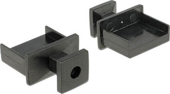 Staubschutz für USB Typ-A Buchse mit Griff 10 Stück schwarz 