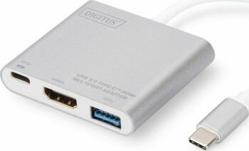 Digitus USB-C auf HDMI Multiport Adapter silber/weiß 