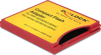 Delock Compact Flash Adapter für iSDIO (WiFi SD), SDHC, SDXC Speicherkarten