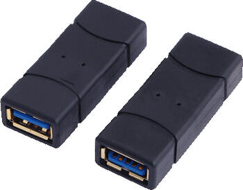 LogiLink USB 3.0-A F/F USB 3.0-A USB 3.0-A Schwarz Kabelschnittstellen-/adapter