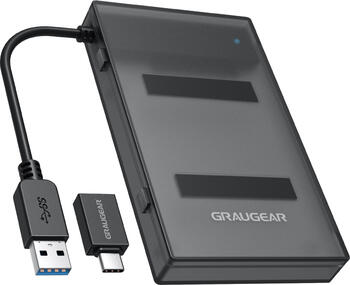 GrauGear USB-A/C 3.1 Adapter 2,5 Zoll SATA SSD/HDD 