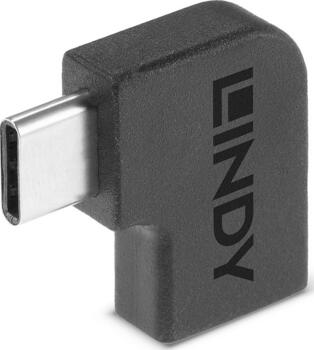 Lindy USB C-Adapter, USB-C 3.2 [Stecker] auf USB-C 3.2 [Buchse], 90° gewinkelt