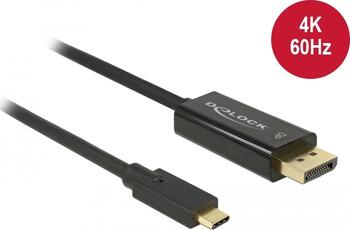3m Delock Kabel USB Type-C Stecker > DisplayPort Stecker (DP Alt Mode) 4K 60 Hz, schwarz