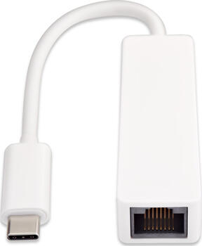 V7 Adapter mit USB-C-Stecker zu Ethernet-Buchse, weiß 