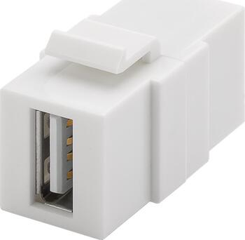 goobay Keystone Modul USB 2.0-Buchse > USB 2.0-Buchse weiß 