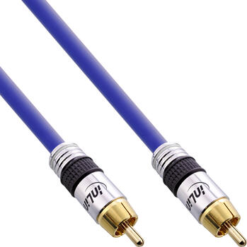 5m Audio-Kabel 1x Cinch InLine Premium&comma; Stecker &sol; Stecker