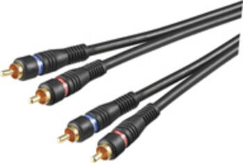 5m Audio-Kabel OFC 2x Cinch&comma; Premium goobay