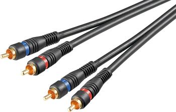 10m Audio-Kabel OFC 2x Cinch, Premium goobay 