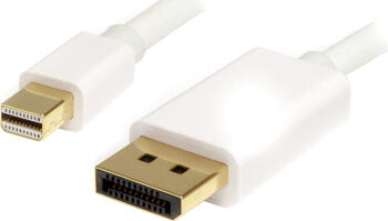 1m Mini DisplayPort 1.2 auf DisplayPort Adapterkabel weiß