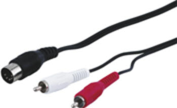 1&comma;5m Audio Kabeladapter&comma; DIN-Stecker zu stereo Cinch-Stecker