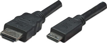 1,8m Mini HDMI-Kabe/ HDMI-Kabel Stecker/ Stecker Manhattan 