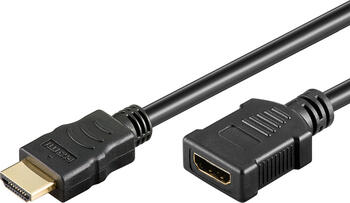 0&comma;5m High-Speed 1&period;4 HDMI-Verl&auml;ngerungskabel stecker&sol; buchse mit Ethernet f&uuml;r 4k&sol;30Hz schwarz goobay