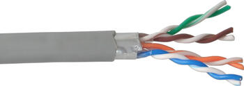 100m Verlegekabel, F/UTP, Cat.5e, AWG24 CCA 100m Verlegekabel, F/UTP, Cat.5e, AWG24 CCA