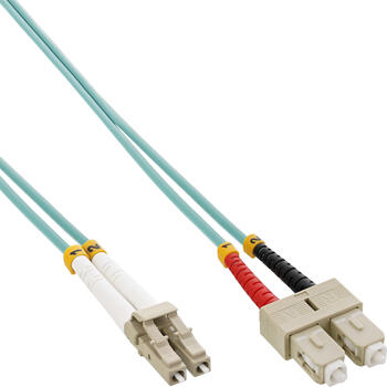 5m InLine LWL Duplex Kabel, LC/SC 50/125µm, OM3