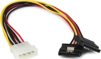 0,3m StarTech SATA Strom-Y-Kabel, 4-Pin (IDE) auf 2x 15-Pin
