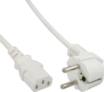 3m Netzkabel&comma; Schutzkontakt gewinkelt auf Kaltger&auml;testecker
