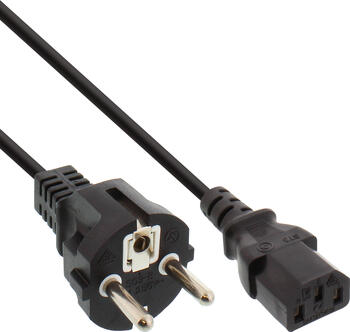 1&comma;5m Netzkabel Schutzkontakt gerade - Kaltger&auml;testecker C13