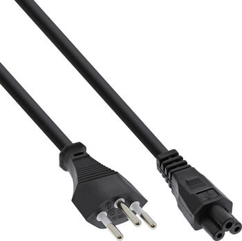2m Netzkabel f&uuml;r Notebook&comma; Schweiz&comma; 3pol Kupplung