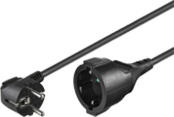 5m Stromverlängerung, Stecker-Typ F 230V, schwarz