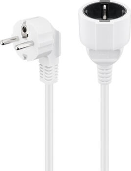 5m Stromverlängerung Stecker-Typ F 230V, weiß