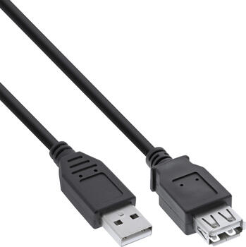 3m USB 2&period;0-Verl&auml;ngerungs-Kabel TypA schwarz