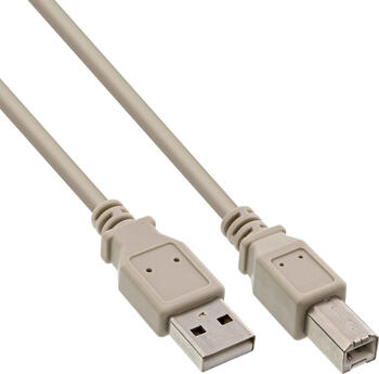 10m USB 2&period;0 Kabel&comma; A an B&comma; beige InLine