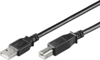 5m USB 2.0-Kabel TypA auf TypB goobay schwarz 