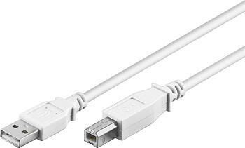 1,8m USB 2.0-Kabel TypA auf TypB goobay weiß 
