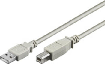 1,8m USB 2.0-Kabel TypA auf TypB goobay grau 
