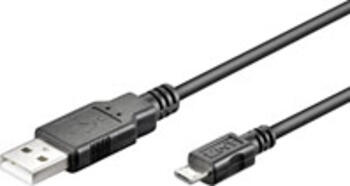 0,6m USB 2.0-Kabel TypA auf TypB micro goobay schwarz 