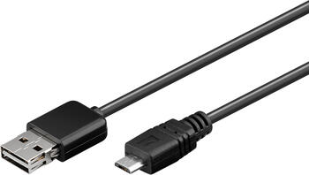 0,6m USB 2.0-Kabel TypA auf TypB micro easy goobay schwarz goobay